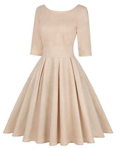 Image of MINTLIMIT Women's 1950s Retro Vintage Cocktail Party 3 /4 Sleeve Swing Dress