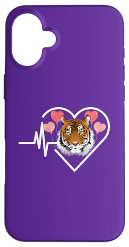 T-shirt Tigre Spirit Cute Tiger Wild Animal Tiger Heartbeat Coque pour iPhone 16 Plus