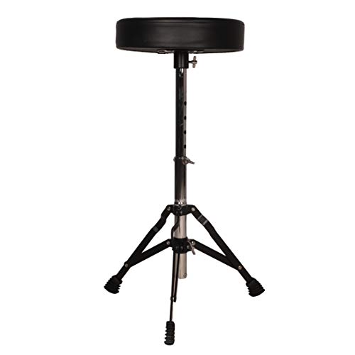 Image of ARCTIC CRONOS 5 Piece Complete Acoustic Drum Kit /Drumset with drumsticks, Cymbals and throne - Nickel Hardware. Best Sounding shells, most durable build, Professional level Configuration. (Black)