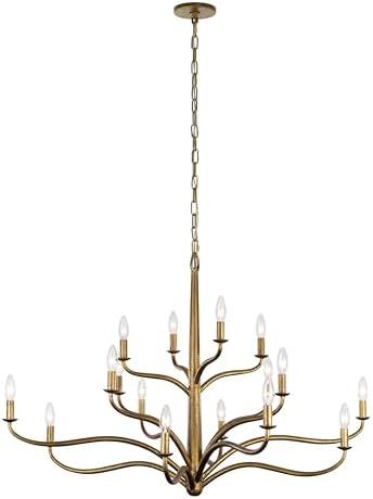 Metropolitan N3319-891 Dorianne 44" 16-Light Chandelier - Textured Dusken Brass