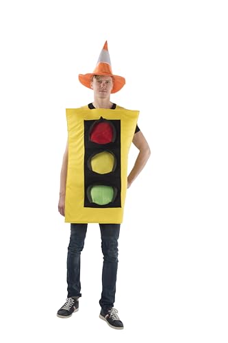 Dress Up America Traffic Light Costume and Safety Cone Hat - For Men (one size)