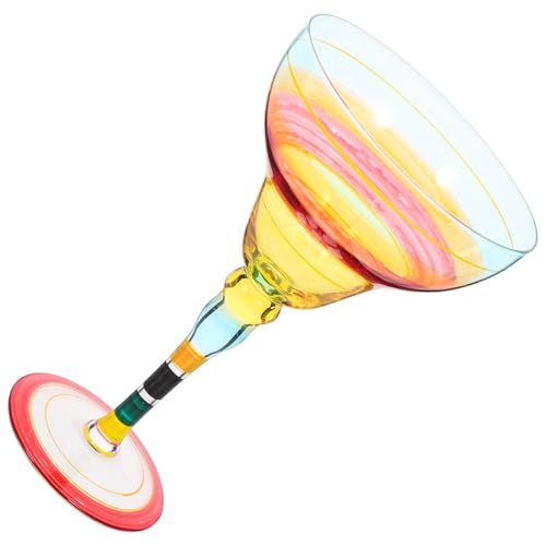 Healifty Vidrio Pintado Copa De Vino Pintada Mano Copa De Margarita Para Fiesta Para Cóctel