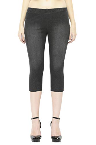 Image of Frenchtrendz Women's Cotton Modal Spandex Stretchable Slim Fit Jegging Capris