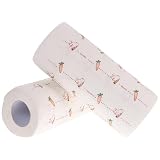 DIYEAH 2 Rollen Küchenreinigungstücher Papier mit Muster Ölabsorbierend...