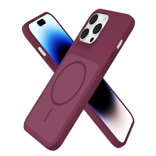 Coque iPhone 14 Pro bordeaux mate chic et esthétique pour votre style de vie actif