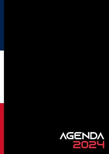 Agenda 2024: Planificateur semainier 1 semaine sur deux pages, 12 mois de janvier à decembre 2024