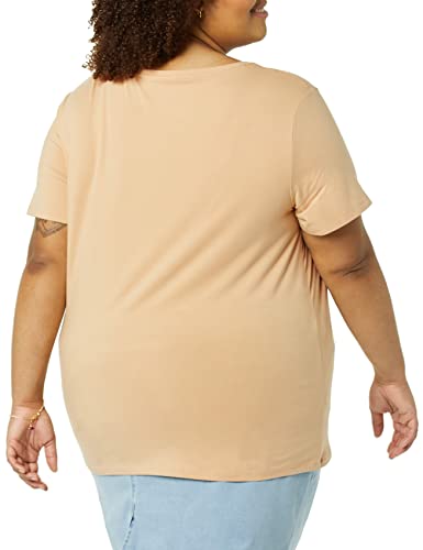 Image of Amazon Essentials Women's Plus Size Short-Sleeve V-Neck T-Shirt