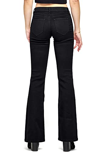 Cello Jeans Women's Juniors Mid Rise Stretchy Jegging Bell Bottom Flares2