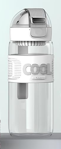 Image of THE VENTI SHOTAY COOL Unbreakable Water Bottle with Sipper BPA Free Tritian, Leak-Proof Water Bottle Ideal for Office, Sports, School, Gym (500ML White)