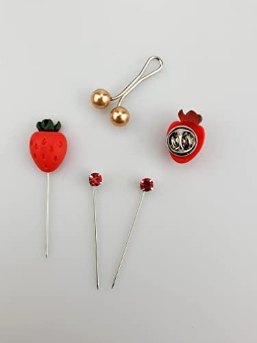 Image of MeiSie scarf pin set of 5 pcs /loop pin /hijab pin /stone hijab pin /brooche with tietack pin back