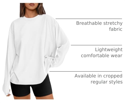 Image of Trendy Queen Womens Oversized Long Sleeve Shirts Fall Tops 2026 Basic Tees