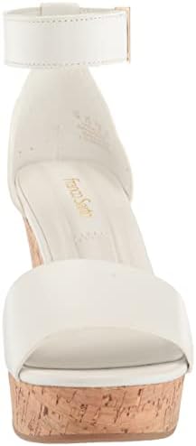 Franco Sarto Womens Clemens Cork Espadrille Wedge White Leather 10 M | Image 1