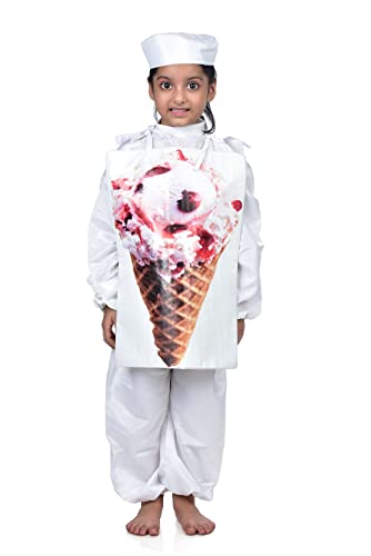 Image of BookMyCostume Ice Cream Cold Sweet Food Kids Fancy Dress Costume 3-4 years