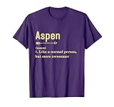 Women's Aspen Cute and Funny Name Tag Definition...