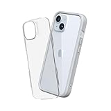 RhinoShield Modular Case Compatible with [iPhone 15] | Mod NX - Customizable Shock Absorbent Heavy Duty Protective Cover 3.5M / 11ft Drop Protection - Platinum Gray