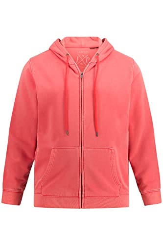 JP 1880 Men's Plus Size Acid Washed Hooded Sweatshirt