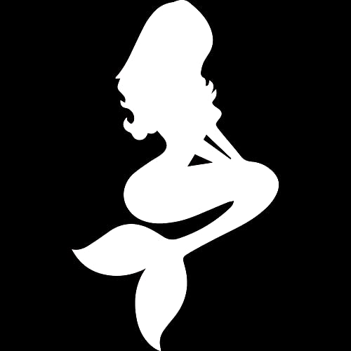Image of Beautiful Mermaid 1 (White) (Set Of 2) Premium Waterproof Vinyl Decal Stickers For Laptop Phone Accessory Helmet Car Window Bumper Mug Tuber Cup Door Wall Decoration