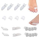 Separador Dedos Pie,16 Piezas Separador de Dedos Del Pie Corrector En Valgo Silicona Separador De Dedos Hallux Valgus Silicona Para Dedos Superpuestos Para Prevenir El Dolor Y Relajar Los Pies