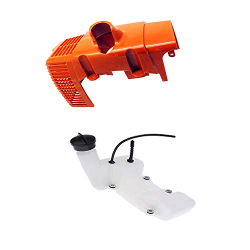 FLAMEER 1 X Fuel Tank And 1 X Engine Cylinder Cover Fit Various Trimmer Brushcutter