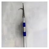 Teleskopierbarer Bootshaken aus Aluminium mit Haken aus Edelstahl 316 – Ausziehbare Anlegestange for einfaches Manövrieren des Bootes und des Wassers(1Setx13.1ft)