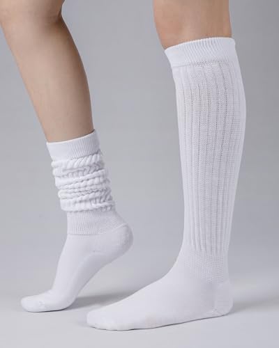 HONGTEYA Slouchy Socks for Women Slouch Scrunch Knee High Boot Soft Long Socks Cozy Crew Sock Leg Warmers Size 5-113