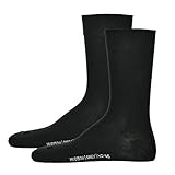 Hudson 2 Paar Herren Socken - Only 2-Pack, Strumpf, Komfortbund, Einfarbig Schwarz 43-46 (9-11 UK)