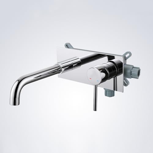 Robinet de lavabo encastré mitigeur salle de bains laiton chaud froid