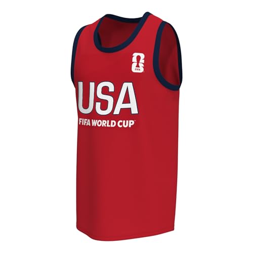 Outerstuff FIFA World Cup 2026 Mens Sleeveless V-Neck Basketball Jersey USA Medium