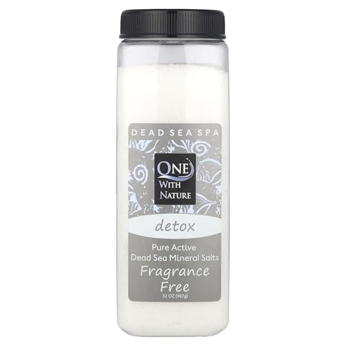 ONE WITH NATURE Bath Salt Detox Fragrance Free, 32 Ounce