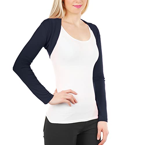 Toocool Boléro Femme Gilet Court Manches Longues Élasthanne Cardigan Élégant CC-816 [Bleu...
