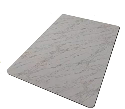 Alfombrilla de baño de tierra de diatomeas, antideslizante, secado rápido con agua, alfombrilla de ducha suave absorbente de diatomita, para suelo de ducha (19.6 x 31.5 pulgadas, gris nube de mármol)