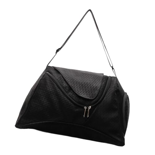 Sac de fitness en polyuréthane noir imperméable avec compartiments sport