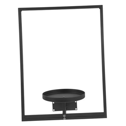 Hemoton Elegant Wall Mount Planter Shelf Iron Flowerpot Holder Plant Display Rack