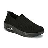 Semshedy Women's Nurse Shoes Mesh Lightweight Non Slip Orthopedic Padded Insole Air Cushion for Work Long Shifts Daily Walking 2266 Black40