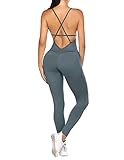 Yoga Bodysuit One Piece Bodysuits Gym Leotard One Piece Romper Backless Bodycon