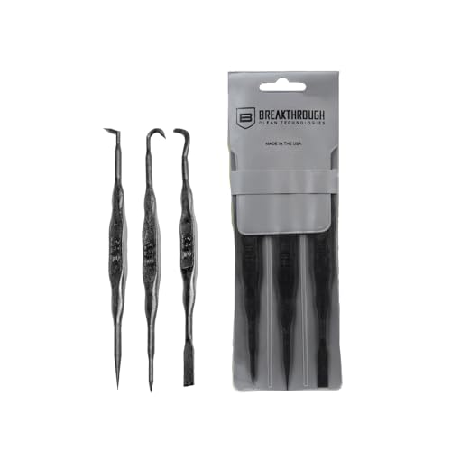 Breakthrough Clean Nylon Picks - Accessories for Gun Cleaning Kit with Vinyl Pouch - Double Ended Fiber Pick Set - 3 Piece
