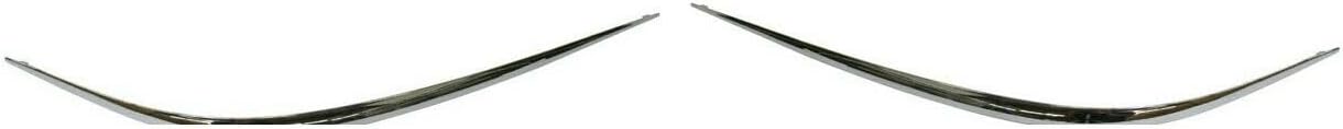 Bumper Trim Fits Benz E350 4Matic/Base 2006-2008|Benz E320 CDI 2005-2006|Benz E500 4Matic 2004-2006 & Base 2003-2006|Benz E55 AMG Base 2003-2006 211 Chassis Set of 2 Front LH