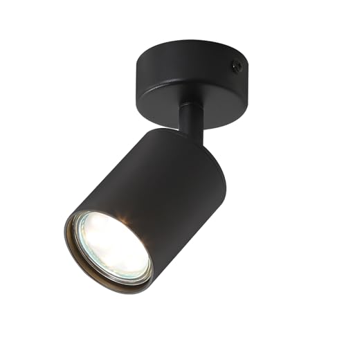 Lichtmaler Deckenspots 1 Flammig Schwarz Deckenstrahler - Deckenleuchte GU10 Schwenkbar 350 Spotleuchte Mode Wand Deckenlampe Spots LED für Küche Flur Wohnzimmer Ohne Leuchtmittel