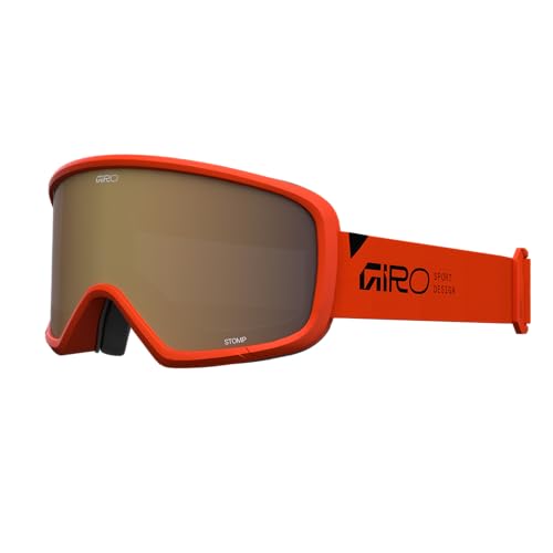 Image of Giro Stomp Kids Snow Goggle Orange Wordmark - Amber Rose