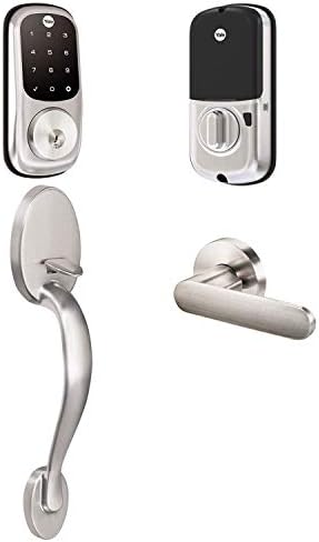 Yale Security B-YRD226-ZW-JX-619 Yale Assure Lock Z-Wave with Jamestown Works with Ring Alarm, Smartthings, and Wink Smart Touchscreen Deadbolt with Matching Handleset, Satin Nickel