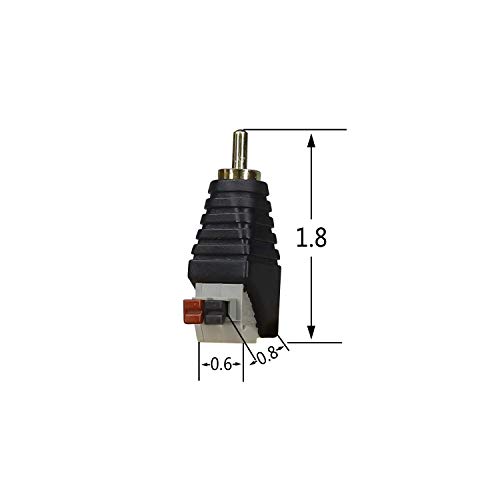 Adaptador cable audio conector RCA macho x10 miniatura 5