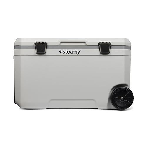 Steamy Marine 70 Nevera Pasiva con Ruedas, 70 litros, Blanco