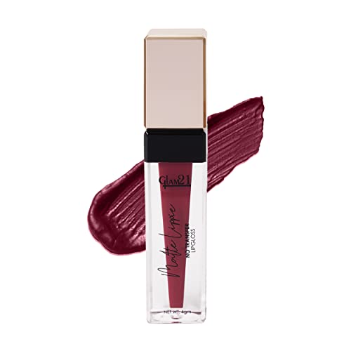 Image of Glam21 Matte Lippie No Transfer Lip Gloss | Lightweight and comfortable| Creamy Matte Formula - 4 gm | Marlot-16