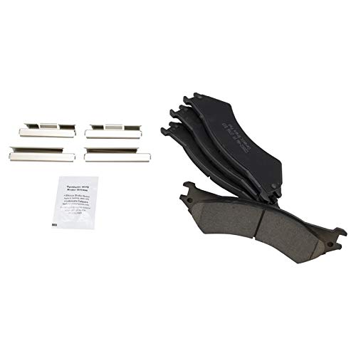 Image of TRQ Rear Brake Pad, Caliper, Hose, & Rotor Kit Ceramic Compatible with 2003-2007 Ford E-250 2000-2002 E-250 Econoline