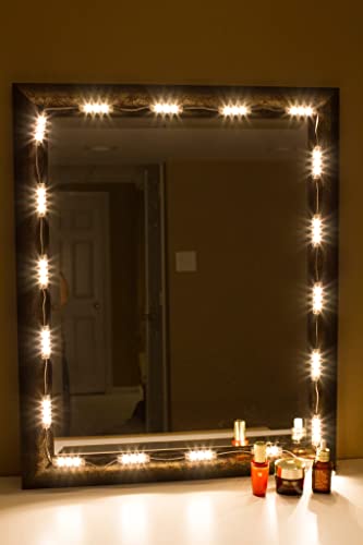 Khodiyar Online Store Vanity or Dressing Mirror Make-Up LED Module Light (Warm White) Set of 20 Module or 60 LEDs (10 feet) with Adapter.(Mirror Not Included) Khodiyar Online Store Vanity or Dressing Mirror Make-Up LED Module Light (Warm White) Set of 20 Module or 60 LEDs (10 feet) with Adapter.(Mirror Not Included)