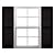 Mid-America 00011455002 Standard Size Cathedral Top Center Mullion, Open Louver Vinyl Shutter, w/Installation Shutter-Lok's & Matching Screws (Per Pair), 002, 14 1/2"W x 55"H, Black