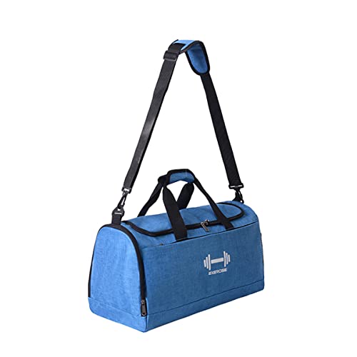 Image of Aavjo Unisex Sports Gym, Yoga, Swimming, Tennis Bag Travel Duffle Bag with Wet Pocket Shoes Compartment for Men Women (Airy Blue)