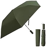 weer 創業100年 折りたたみ傘 自動開閉 約195g ワンタッチ UVカット100% カーボン親骨 折り畳み傘 折りたたみ日傘 コンパクト 日傘 丈夫 メンズ レディース 晴雨兼用 軽量 ウェア 55cm カーキ