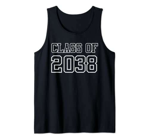 Class of 2038, Grow With Me, Class Graduation Apparel Camiseta sin Mangas
