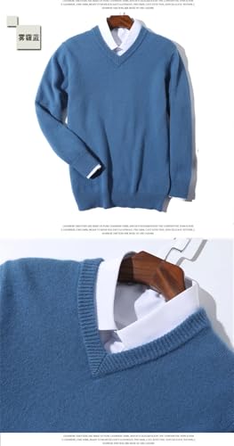Men Business Casual Classic Pullover Jumper Jersey V Neck Long Sleeves Pullover Slim Fit Sweater3
